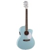 Cort Jade Classic SKOP Akustik Gitar - Sky Blue (Orta Seviye) | Retro Tasarım, İnci Kaplama Başlık ve Koruyucu, Open Pore Mat Bitiş ve Parlak Sky Blue Rengi